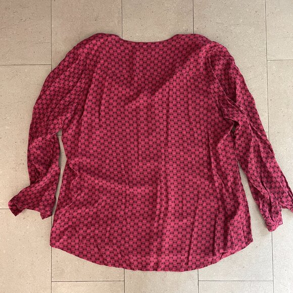 Addition Elle Deep Pink Long Sleeve Tunic Top Blouse-Size 14 - Picture 4 of 7